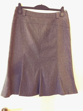 HIRSCH Rock Midirock Wolle Gr. 42 grau wie NEU Godet