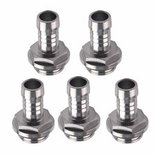 6pcs Barb Fitting Wasserkühlung Kühleranschluss für Rohr G1 / 4 verchromt