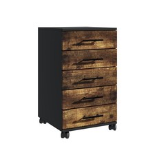Rollcontainer Aktenschrank Büro Unterschrank Schreibtisch Trolley 5 Schubladen
