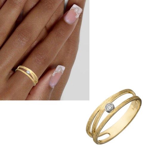 Doppel ring 585 echt - 585, gold