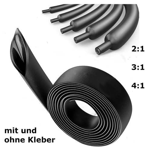 Schwarzer schrumpfschlauch 1 - schwarzer,