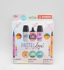 Stabilo Pastell Love Stifte Set 18 Stück je 6x Ministifte Marker Feinstifte NEU