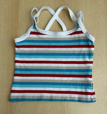 Jako-O Tank Top 92 / 98 Träger Shirt gestreift blau weiß Sommer ärmellos Mädchen
