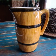 Krug, Mostkrug,Keramik Limburg, Staffel, Höhe 21,5cm, Stand 9,5cm, Borkenoptik,