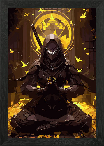 Retro anime gerahmtes wandbild - gerahmtes,