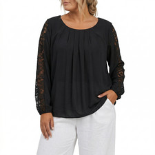 Sheego Bluse Tunika Chiffon