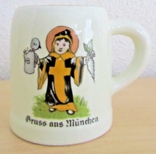 Kleiner Bierkrug Mini Bierkrug Münchner Kindl Gruß aus München bemalt alt antik