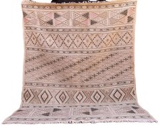 Vintage Marokkanischer Azilal Teppich Handgefertigt Tribal Alt Kelim...