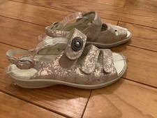 Waldläufer Sandalen 6,5 40 Grau Klett Neu Damen