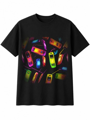 Neon flip phone geometrisch - phone,
