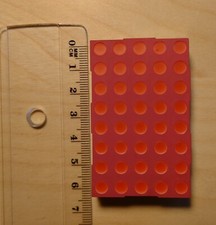 10 Stück LED Dot Matrix Modul 5x8 / Rot / 38 x 60,8mm (Punktmatrix Modul)