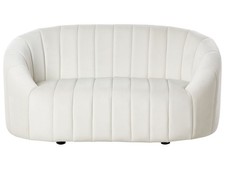 2-Sitzer Sofa Samt weiß