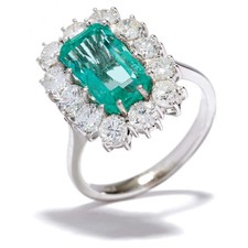 Prasiolith Ring aus 750er