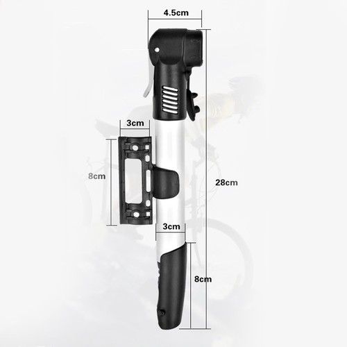 Kleine alu fahrradpumpe - alu, mit