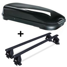 Dachbox VDPFL580L+Dachträger Tema für für Mercedes EKlasse W210 4Türer 95-02 Sta