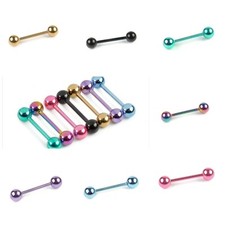 Zungenpiercing Piercing Stab Stahl Bunt Neu Ovp