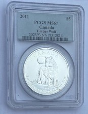 Silbermünze 1oz Wolf 2011