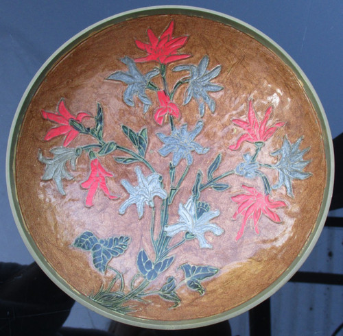 Messing emaille schale edel - emaille,