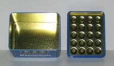 (1277) kleine, leere Blechdose „Männerkiste“ (Bierkastenform)