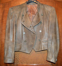 Damen Leder Jacke, Trachten, Landhausstil, braun,sehr weiches Leder Gr. M 38/40 