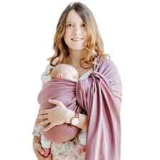 Shabany® Ring Sling Tragetuch - 100% Bio Baumwolle - Babybauchtrage für Neugeb