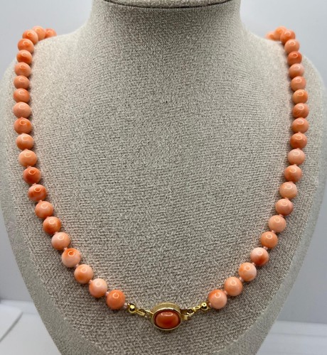 Vintage korallen collier - korallen, lachs