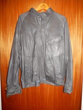 Herren Hirschlederblouson Gr. 56 dkl.grau