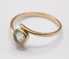 Solitär Aquamarin Topas Ring