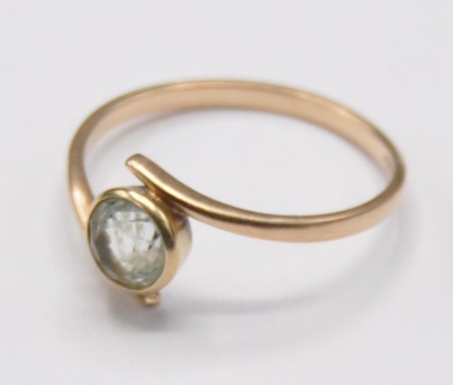 Solitär aquamarin topas ring - solitär,