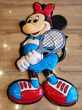 Minnie Maus Tennis Wanddeko Figur Bild Rarität Vintage Minnie Mouse Micky Maus