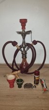 *Aladin Evolution 45cm Shisha/Wasserpfeife 2-Schläuche (Zubehör, 3 Köpfe, Zange)