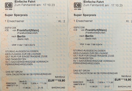 Fahrkarten - 2,