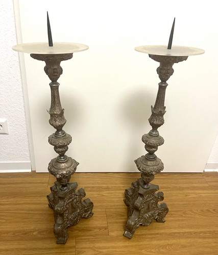 Antike altarleuchter barrock - 2,