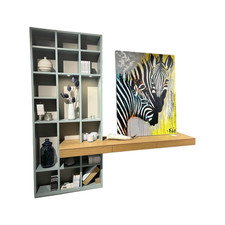 Musterring Wohnwand Kara Lack Mint Grün Und Eiche Sand Furniert 