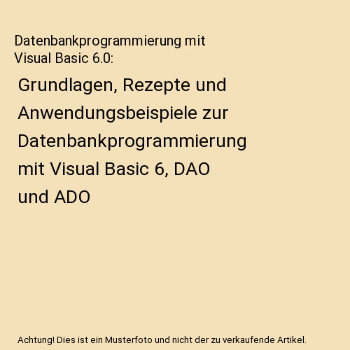 Datenbankprogrammierung mit