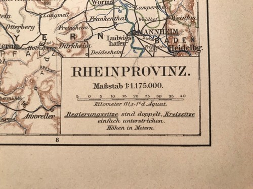 Landkarte rheinprovinz köln - rheinprovinz,,