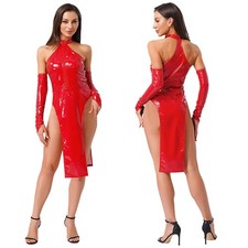 DE Damen Wetlook Lackleder