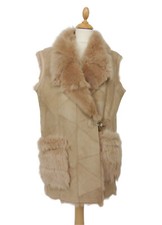 Lange Damenweste, Beige