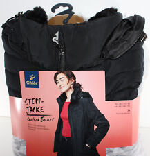 Thermo Damen Steppjacke Gr. 36 black | weich wattiert Kapuze abnehmbar 2896