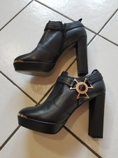 Versace wunderschöne Leder Schuhe Stiefel Stiefeletten Ankle Boots neu