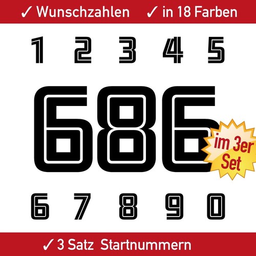 Motorrad startnummer set - motorrad,