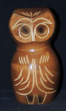 geschnitzte Holzeule Braun Azteken Mexiko ca. 19cm Dekorfigur Geschenk Sammler