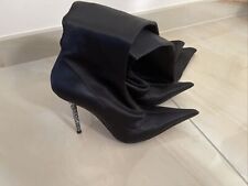 Gianmarco Lorenzi High Heel Luxus Stiefel,Satin,mit Swarovski Absatz