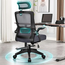 ALFORDSON Ergonomischer Bürostuhl dynamische Lordosenstütze Grau Drehstuhl