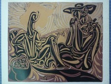 PABLO PICASSO - Linolschnitt 1962 "Nach der Weinlese" !!!
