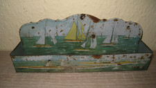 Antike Kammschale, chabby chic, Vintage, 22 x 4 x 4 x 7cm, Lithografie,