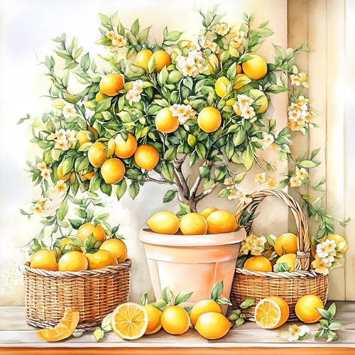 Deko bild zitronenbaum - deko,