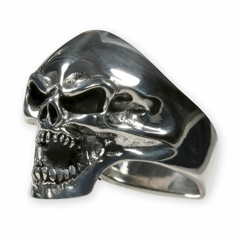 Totenkopf edelstahl ring - totenkopf,