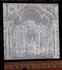 Druckplatte original Druckerei Druckstock Handsatz Klischee vintage Drucken vtg