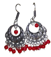 Ohrhänger Ohrringe indischer Schmuck Silber-Perle Legierung  Indien